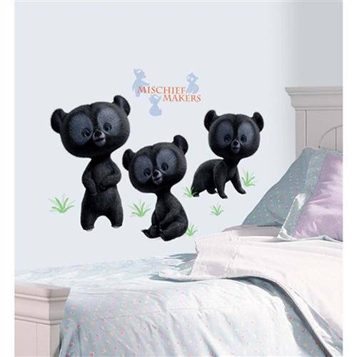 Adesivo de Parede Brave Three Brother Bears Giant Wall Decals Roommates