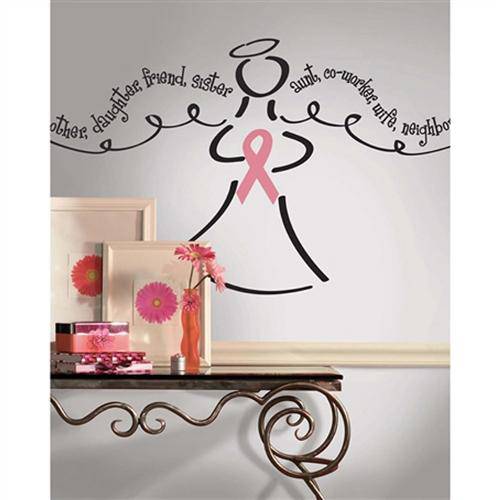 Adesivo de Parede Breast Cancer Angel Peel Stick Giant Wall Decal Roommates