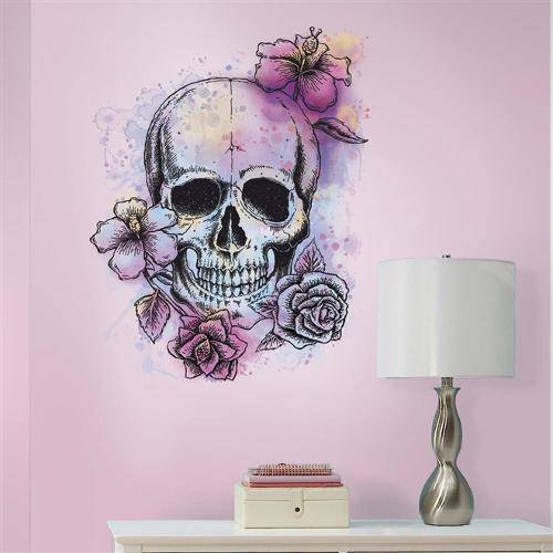 Adesivo de Parede Bright Floral Skull Mega Wall Decals Roommates