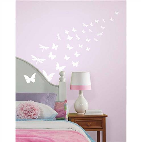 Adesivo de Parede Butterfly Dragonfly Glow In The Dark Wall Decals Roommates