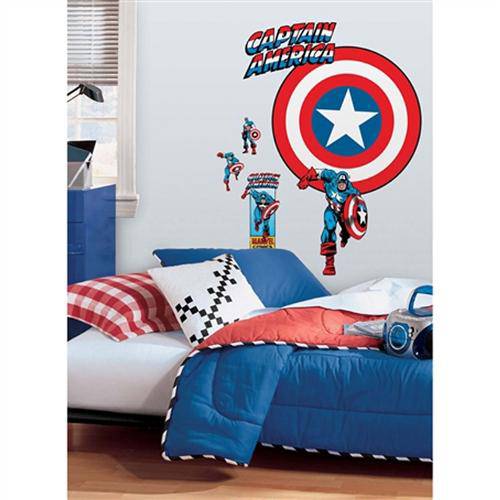 Adesivo de Parede Captain America Vintage Shield Giant Wall Decal Roommates