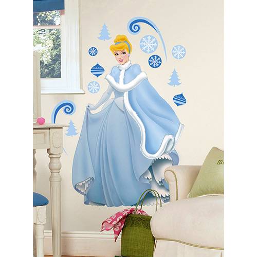 Adesivo de Parede Cinderella Holiday Add-On Wall Decals Roommates Colorido (46x12,8x2,8cm)
