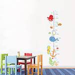 Adesivo de Parede Decorativo Infantil Stixx Reguinha Fundo do Mar Menino Colorido (38x140x1cm)