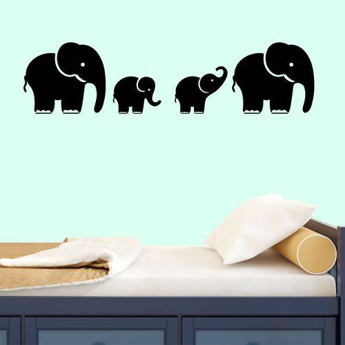 Adesivo de Parede Família de Elefantes
