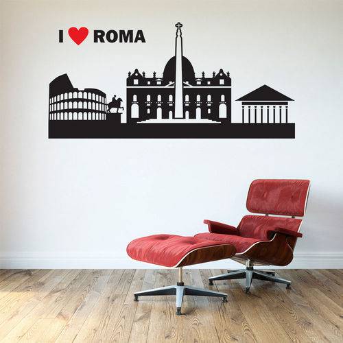 Adesivo de Parede - I Love Roma