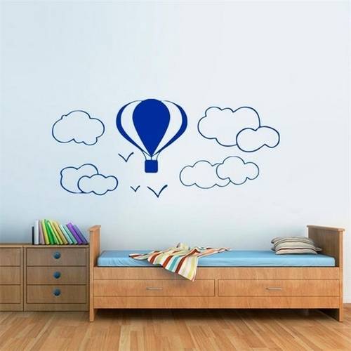 Adesivo de Parede Infantil Balões e Nuvens Mod. 2
