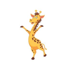 Adesivo de Parede Infantil Quarto Girafa Dançarina 1,20m X 72cm AI12055
