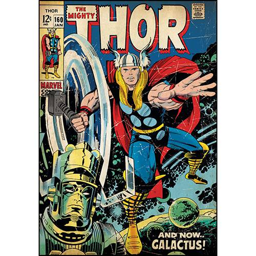 Adesivo de Parede Mighty Thor Comic Cover Giant Wall Decal Roommates Colorido (46x12,8x2,8cm)