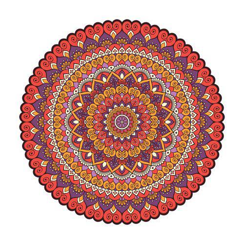 Adesivo de Parede para Sala Mandala Corações 50x50cm