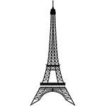 Adesivo de Parede Torre Eiffel Stixx Adesivos Criativos Preto (81,5 X190 Cm)