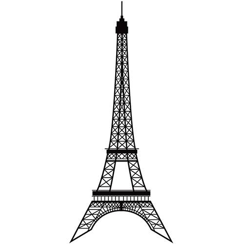 Adesivo de Parede Torre Eiffel Stixx Adesivos Criativos Preto (81,5 X190 Cm)