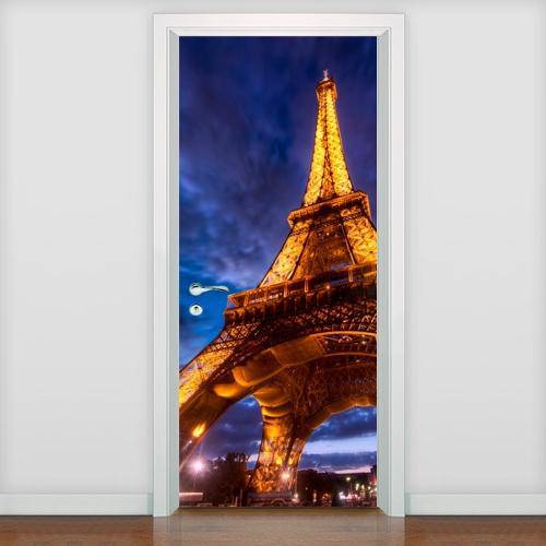 Adesivo de Porta Paisagens - Torre Eiffel
