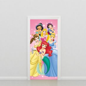 Adesivo de Porta Quarto Princesas Disney PO517055