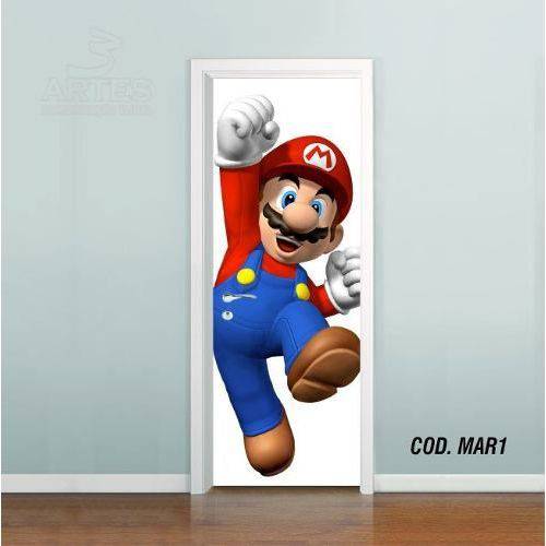 Adesivo de Porta Super Mario Bross #01