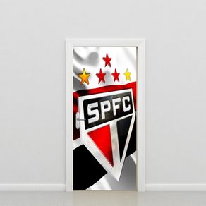 Adesivo de Porta Time de Futebol Quarto São Paulo PO517001