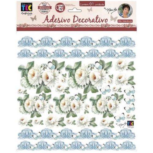 Adesivo Decorativo Crisantemos Branco By Mamiko TDM23 20649