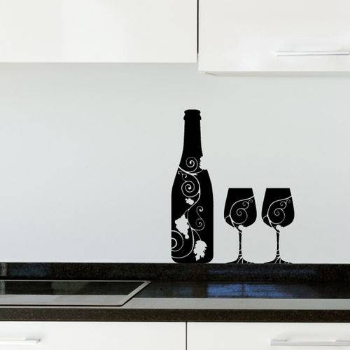 Adesivo Decorativo de Cozinha - Vinho - N1009