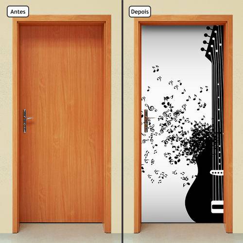Adesivo Decorativo de Porta - Guitarra - 1632cnpt