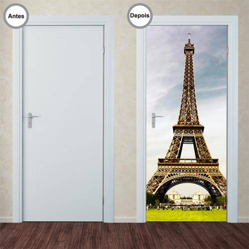 Adesivo Decorativo de Porta - Torre Eiffel - 001pt