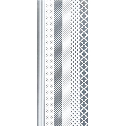 Adesivo Foil Metalizado Toke e Crie AD1843 Faixas Prata