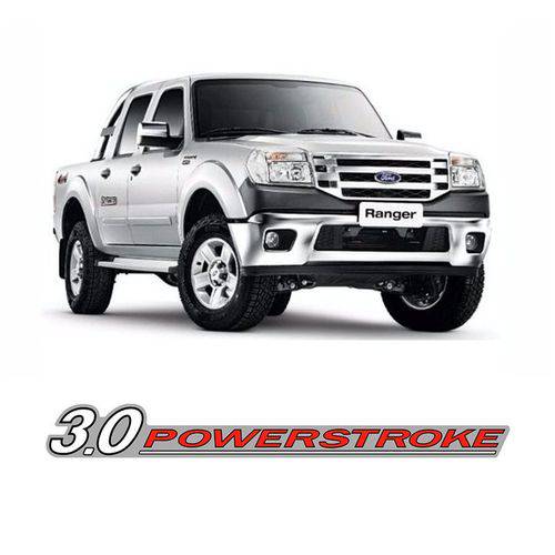 Adesivo Ford Ranger 2010/2012 Emblema 3.0 Powerstroke Prata