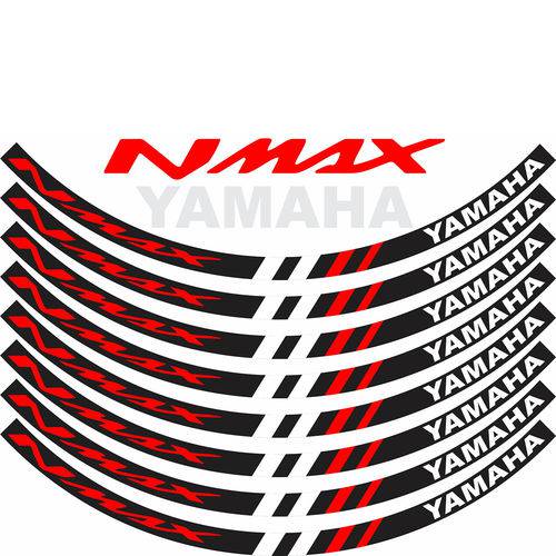 Adesivo Friso Refletivo Resinado Roda Moto Yamaha Nmax 160