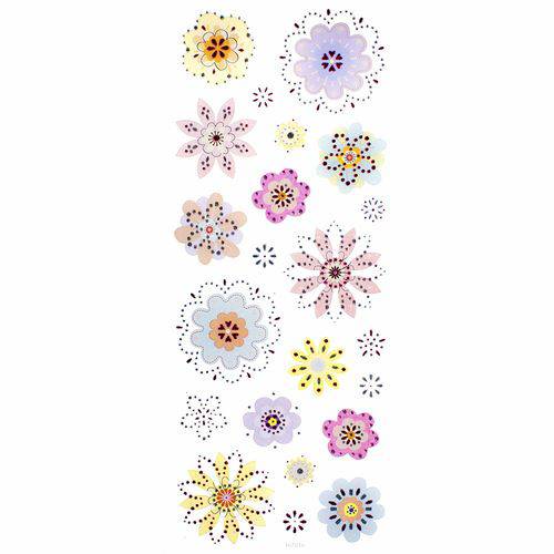 Adesivo Luxo de Glitter Toke e Crie Ad1851 Flores