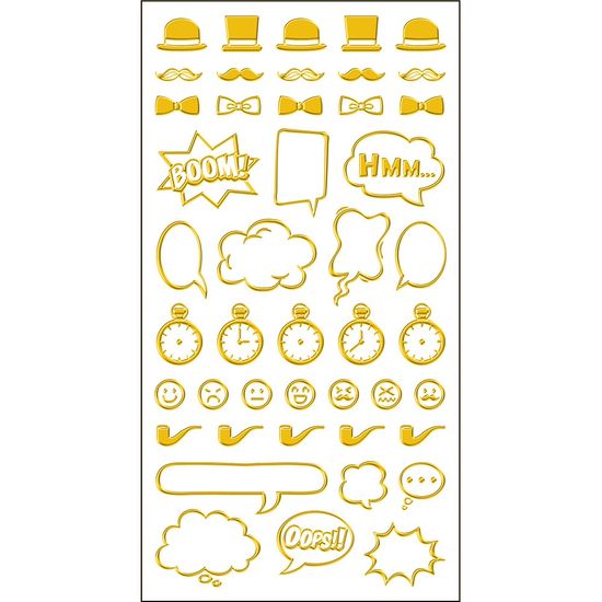 Adesivo Mini Foil Metalizado Toke e Crie AD1921 Acessórios Masculino Dourado