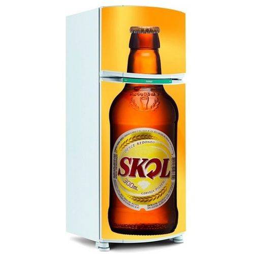 Adesivo para Envelopamento de Geladeira Porta - Cerveja Skol 2