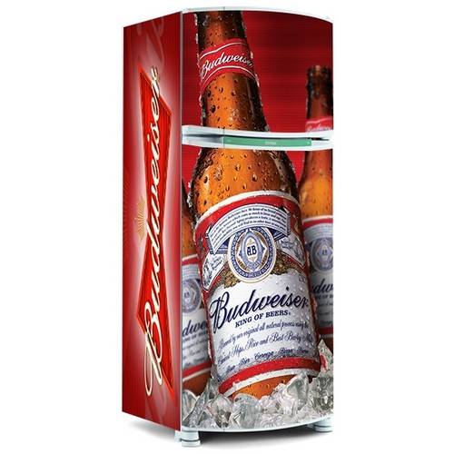 Adesivo para Envelopamento de Geladeira Toda - Cerveja Budweiser