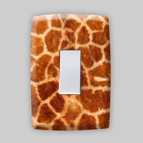Adesivo para Espelho de Tomada ou Interruptor - Animais Pele de Girafa 2
