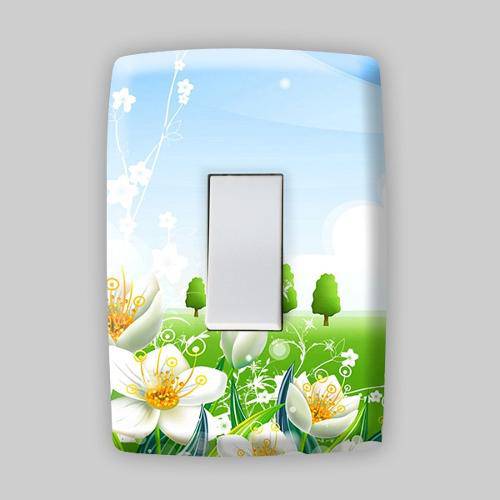 Adesivo para Espelho de Tomada ou Interruptor - Floral 46