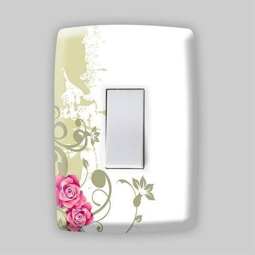 Adesivo para Espelho de Tomada ou Interruptor - Floral 25