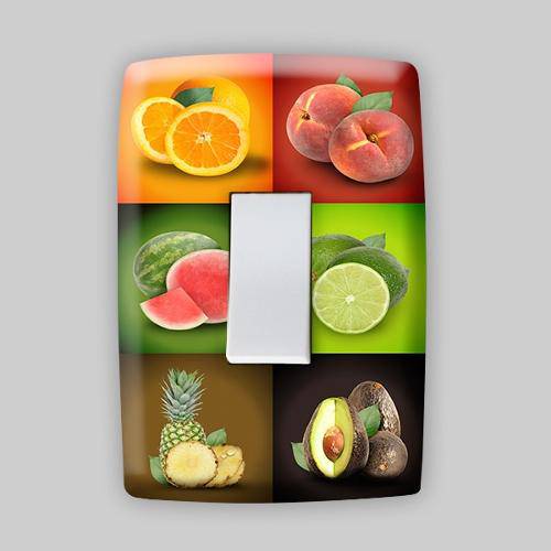 Adesivo para Espelho de Tomada ou Interruptor - Frutas - Salada de Frutas 12
