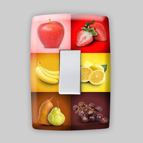 Adesivo para Espelho de Tomada ou Interruptor - Frutas - Salada de Frutas 13