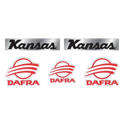 Adesivo para Moto Dafra Kansas Resinado Vermelho