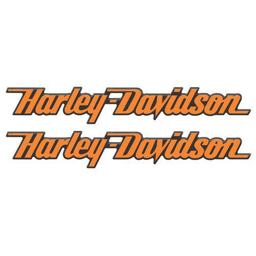 Adesivo para Moto Harley Davidson Resinado Laranja