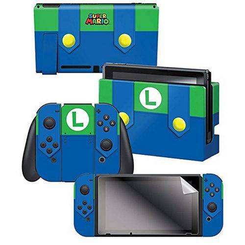 Adesivo para Nintendo Switch Luigi Luigi Outfit 023566 com 3 Adesivos