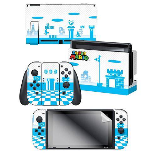 Adesivo para Nintendo Switch Super Mario Mushroom Kingdom 022552 com Com 3 Adesi