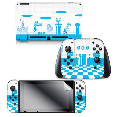 Adesivo para Nintendo Switch Super Mario Mushroom Kingdom 022569 com 2 Adesivos