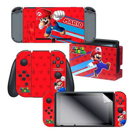 Adesivo para Nintendo Switch Super Mario Skin 023382 com 3 Adesivos