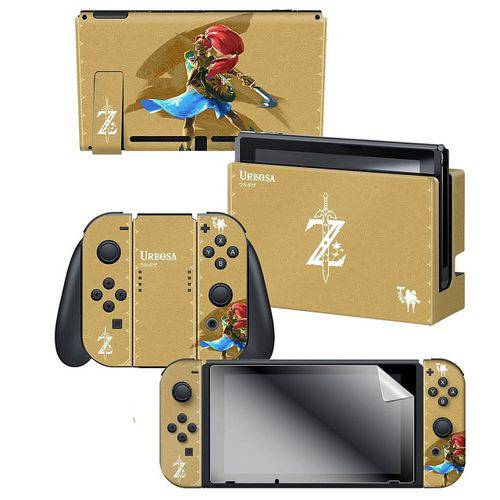 Adesivo para Nintendo Switch Zelda Gold Urbosa 022675 com 3 Adesivos