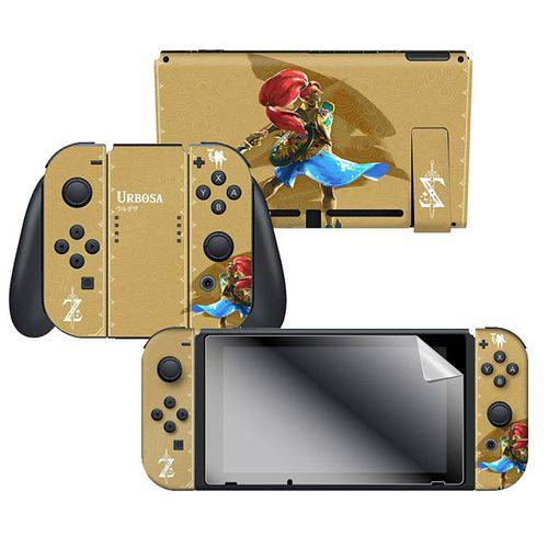 Adesivo para Nintendo Switch Zelda Gold Urbosa 022682 com 2 Adesivos