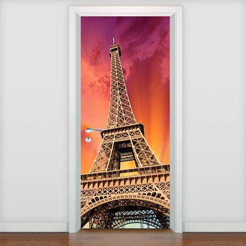 Adesivo para Porta Torre Eiffel ao Entardecer 2