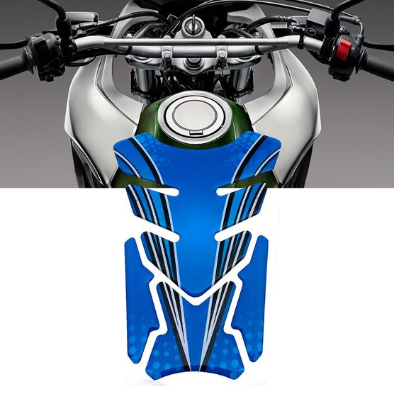 Adesivo Protetor de Tanque Tank Pad para Moto Universal Azul Yamaha