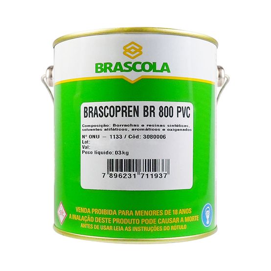 Adesivo PVC Cola Vinil Brascopren BR800 200g