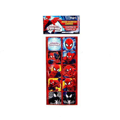 Adesivo Quadrado Ultimate Spider-Man C/3 Cartelas