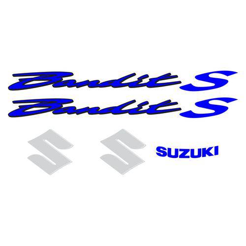 Adesivo Refletivo Moto Suzuki Bandit 650s Azul C Borda