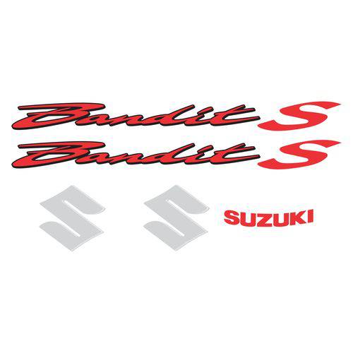 Adesivo Refletivo Moto Suzuki Bandit 650s Vermelho C Borda