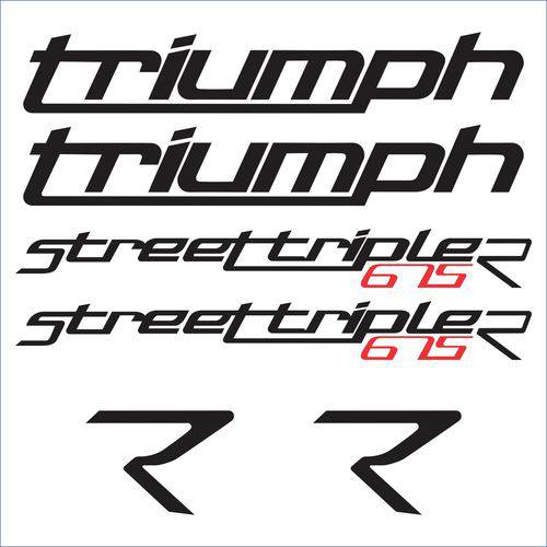 Adesivo Refletivo para Moto Triumph Street Triple 675r Preto